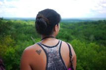 Taking in the beautiful views in Tikal